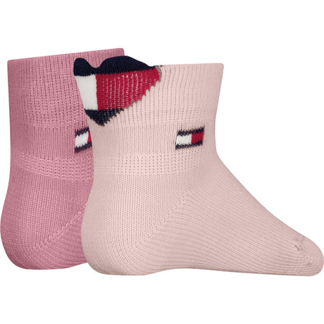 Tommy Hilfiger Light Pink Baby Strumpor 2-Pack Heart