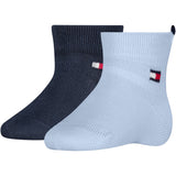 Tommy Hilfiger Light Blue Baby Strumpor 2-Pack Heart