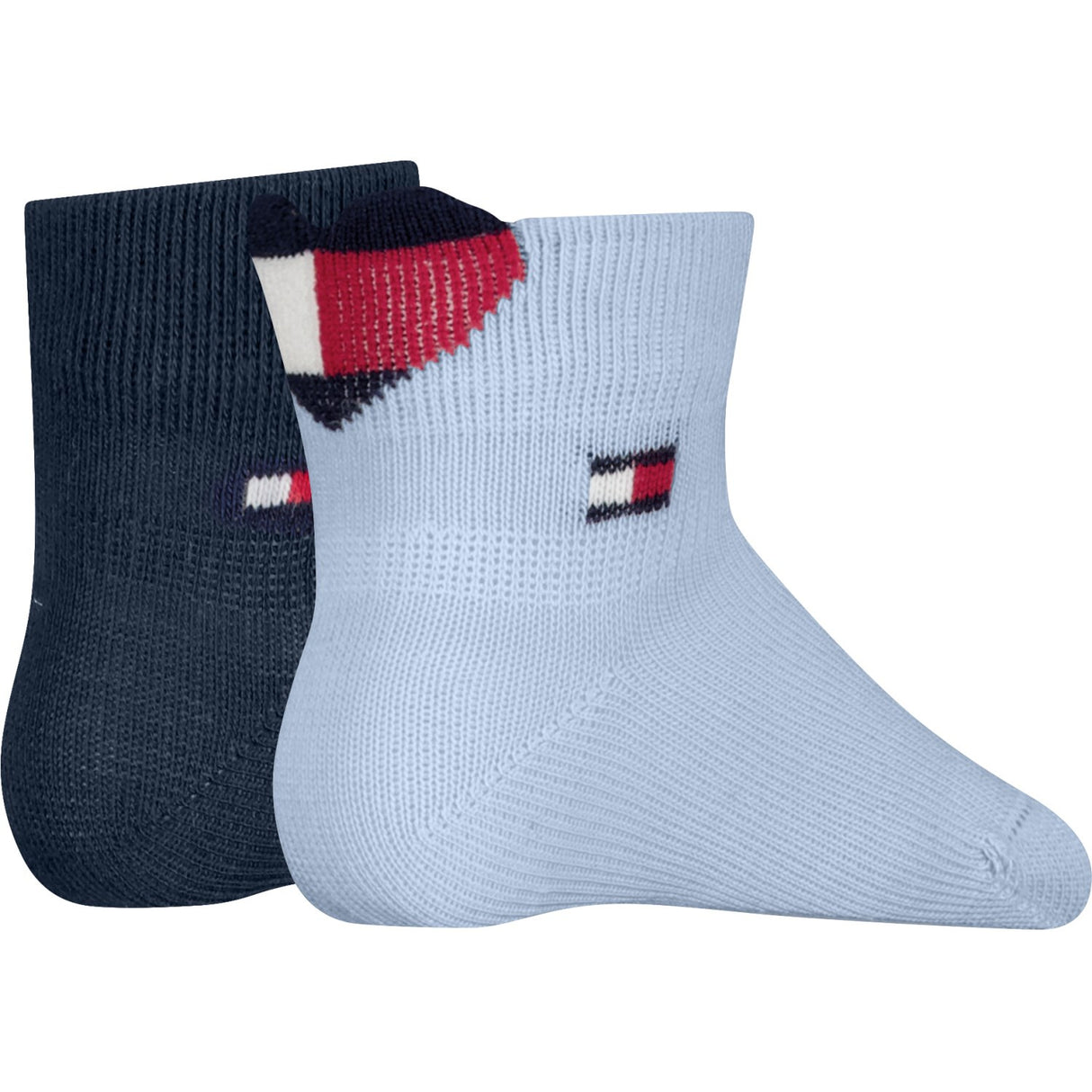 Tommy Hilfiger Light Blue Baby Strumpor 2-Pack Heart