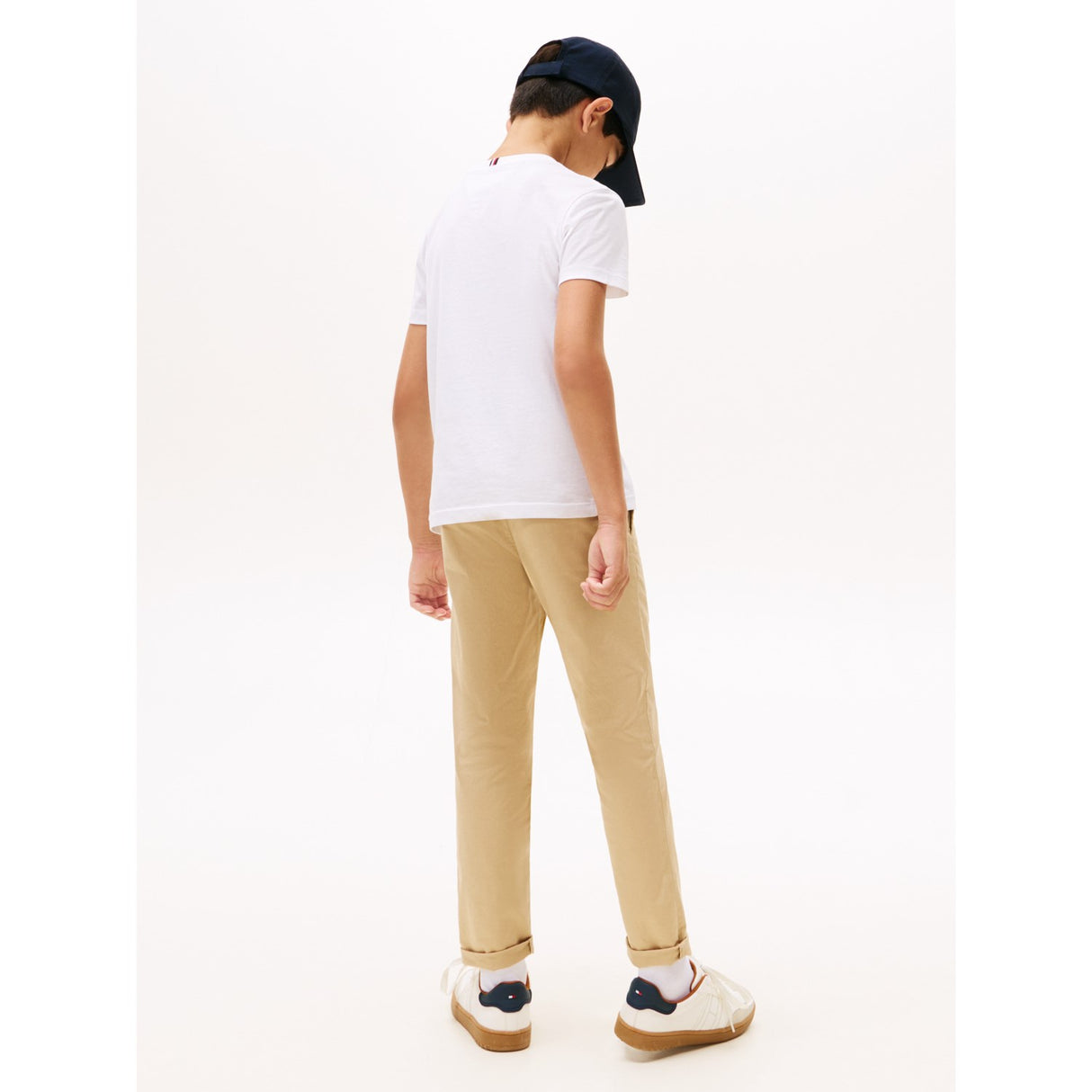 Tommy Hilfiger White Essential Bomull Reg Fit Tee Ss