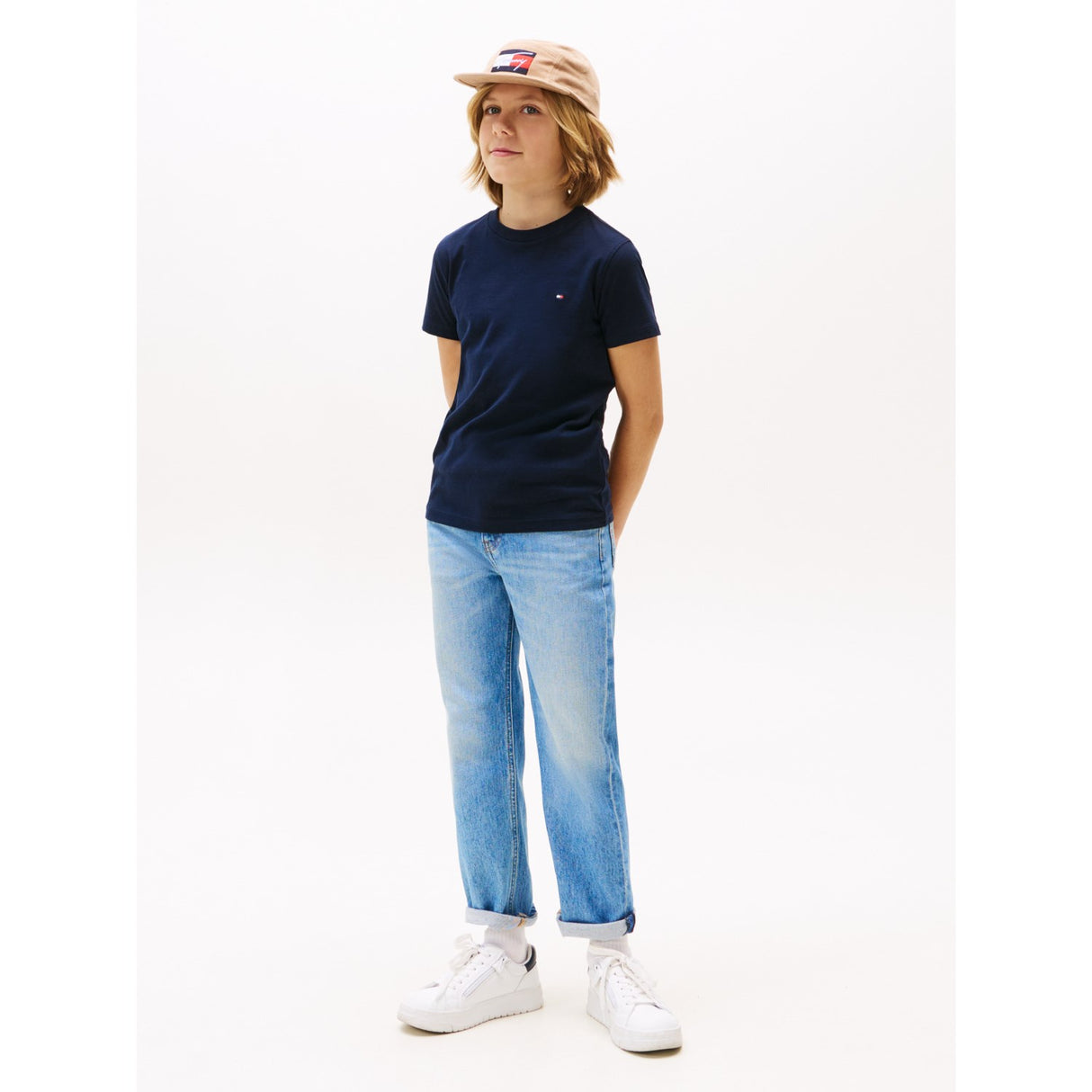 Tommy Hilfiger Dark Night Navy Essential Bomull Reg Fit Tee Ss