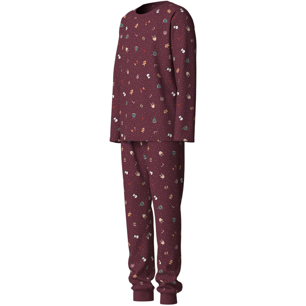 Name It Burgundy Christmas Nanvismas Ls Nattkläder