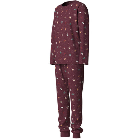 Name It Burgundy Christmas Nanvismas Ls Nattkläder