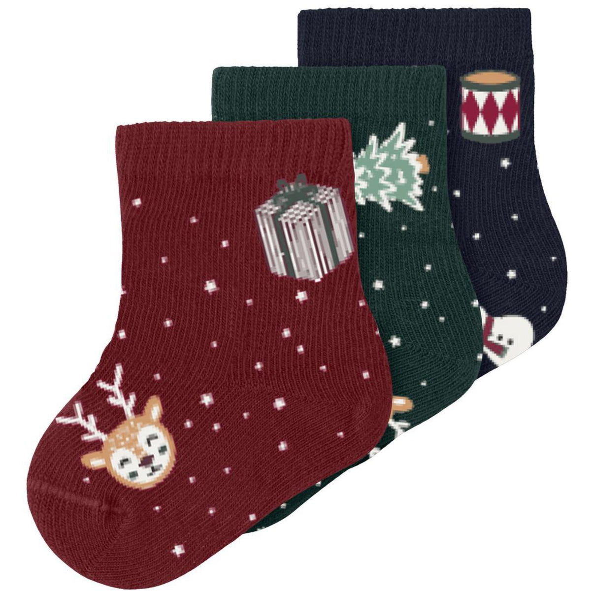Name It Botanical Garden Nbnvismas 3-Pack Strumpor