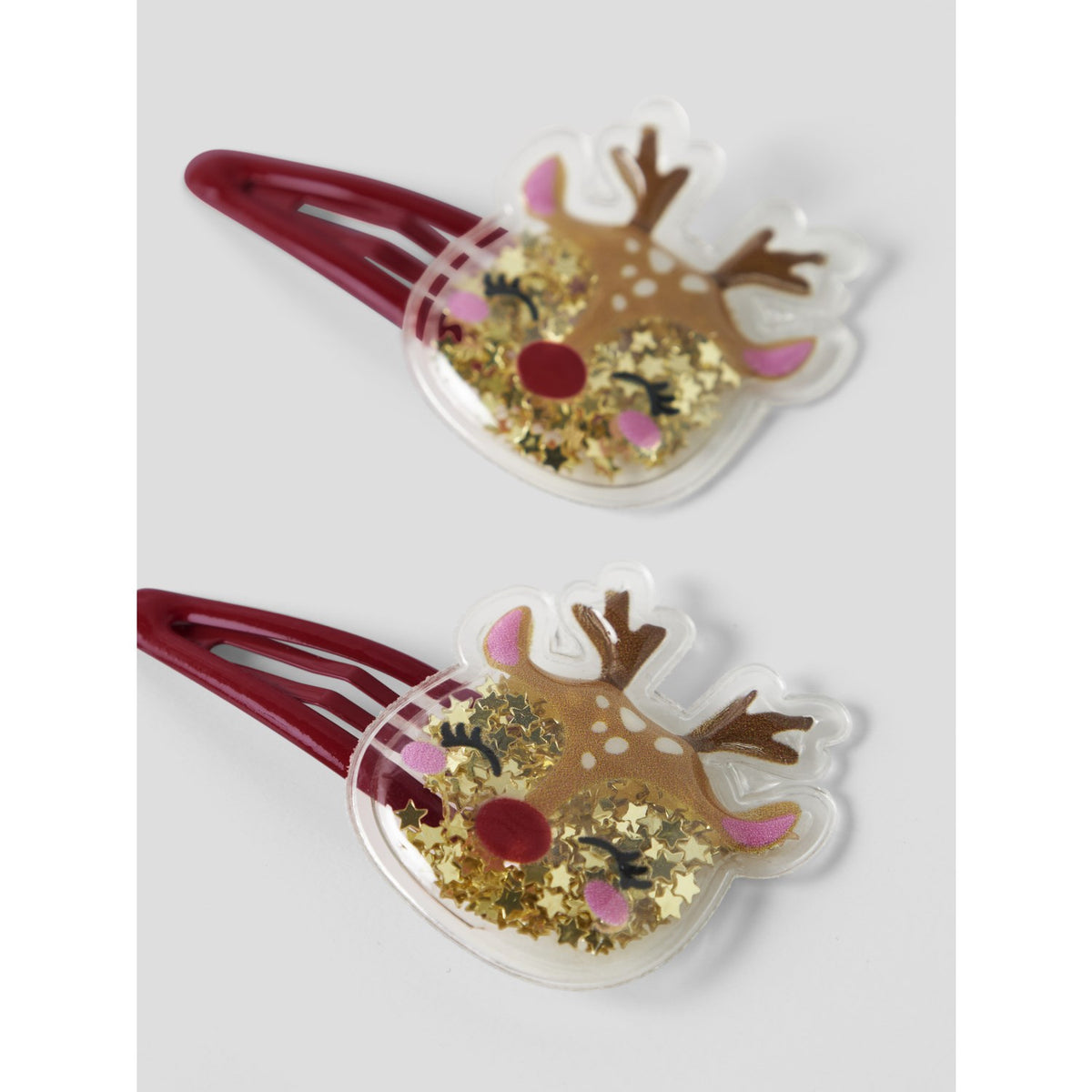 Name It Red Dahlia Reindeer Nmfrifetti 2-Pack Hairclip