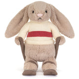Jellycat Beige Bashful Bunny Gold Medal Ski Outfit