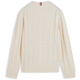 Tommy Hilfiger Ivory Petal Bomull Cable Sweater