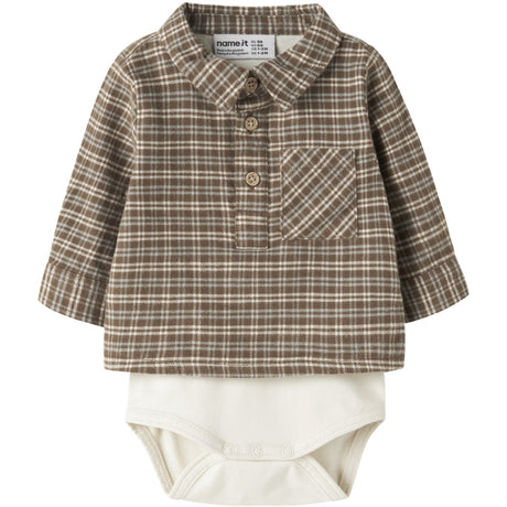 Name It Sepia Nbmrem Ls Skjorta Body