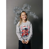 Name It Grey Melange Nkfsyrena Stitch Nreg Sweat Bru Wdi