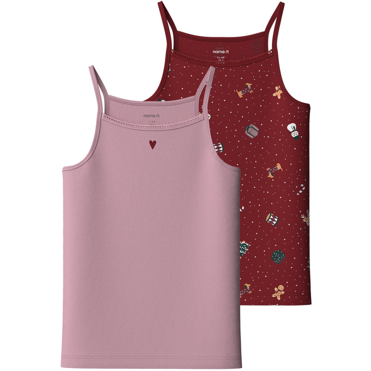 Name It Red Dahlia Nkfvismas 2-Pack Rem Topp Giftpack