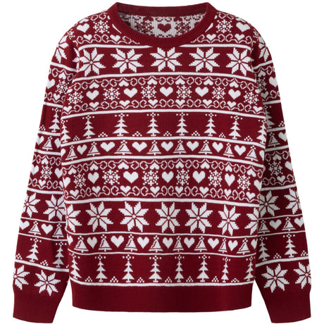 Name It Red Dahlia Nknrismas Ls Stickad Cot
