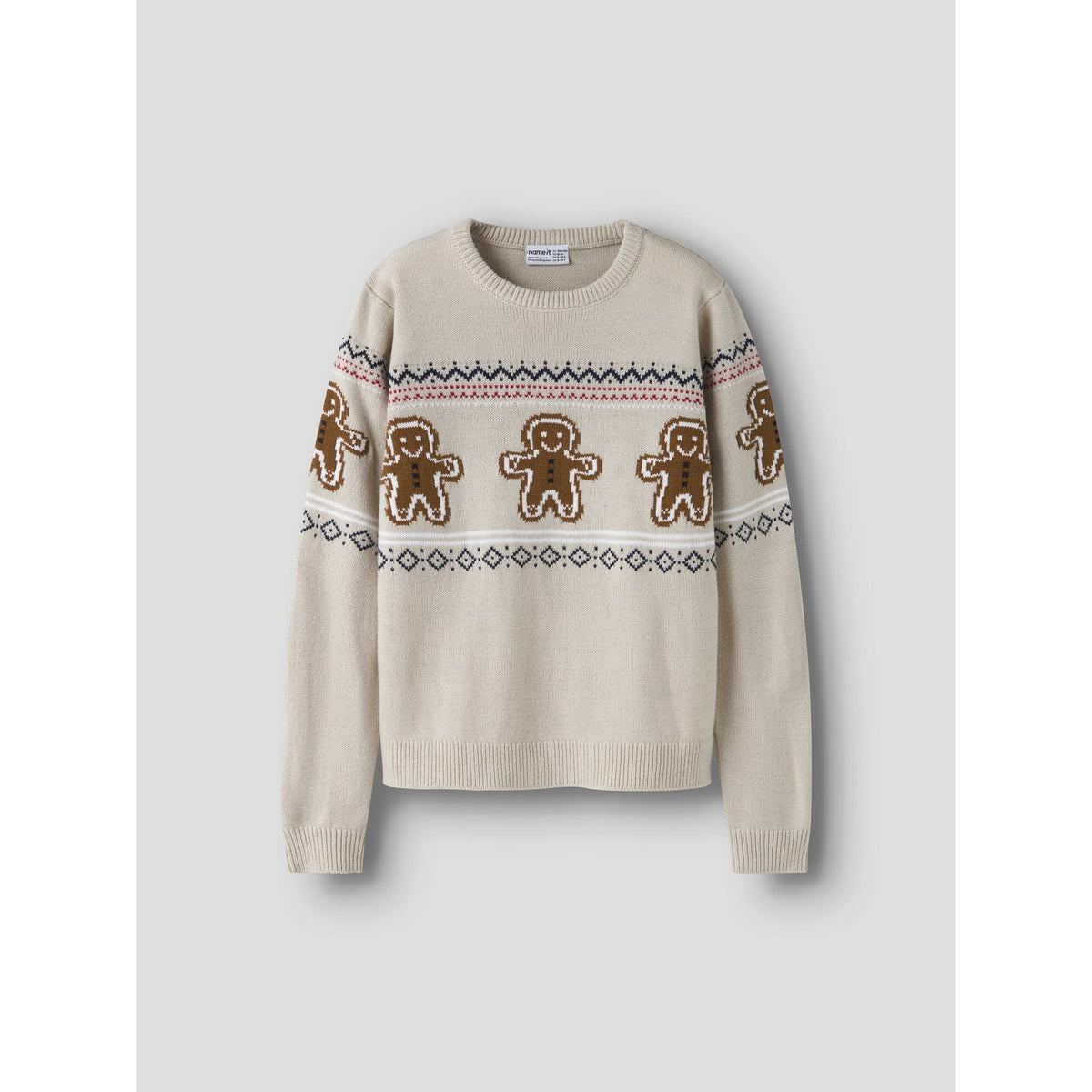Name It Peyote Melange Nknrismas Ls Stickad Cot