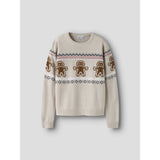 Name It Peyote Melange Nknrismas Ls Stickad Cot