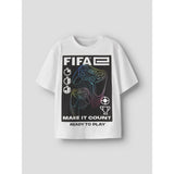 Name It Bright White Nkmollis Fifae Ss Nreg Topp Låda Vde