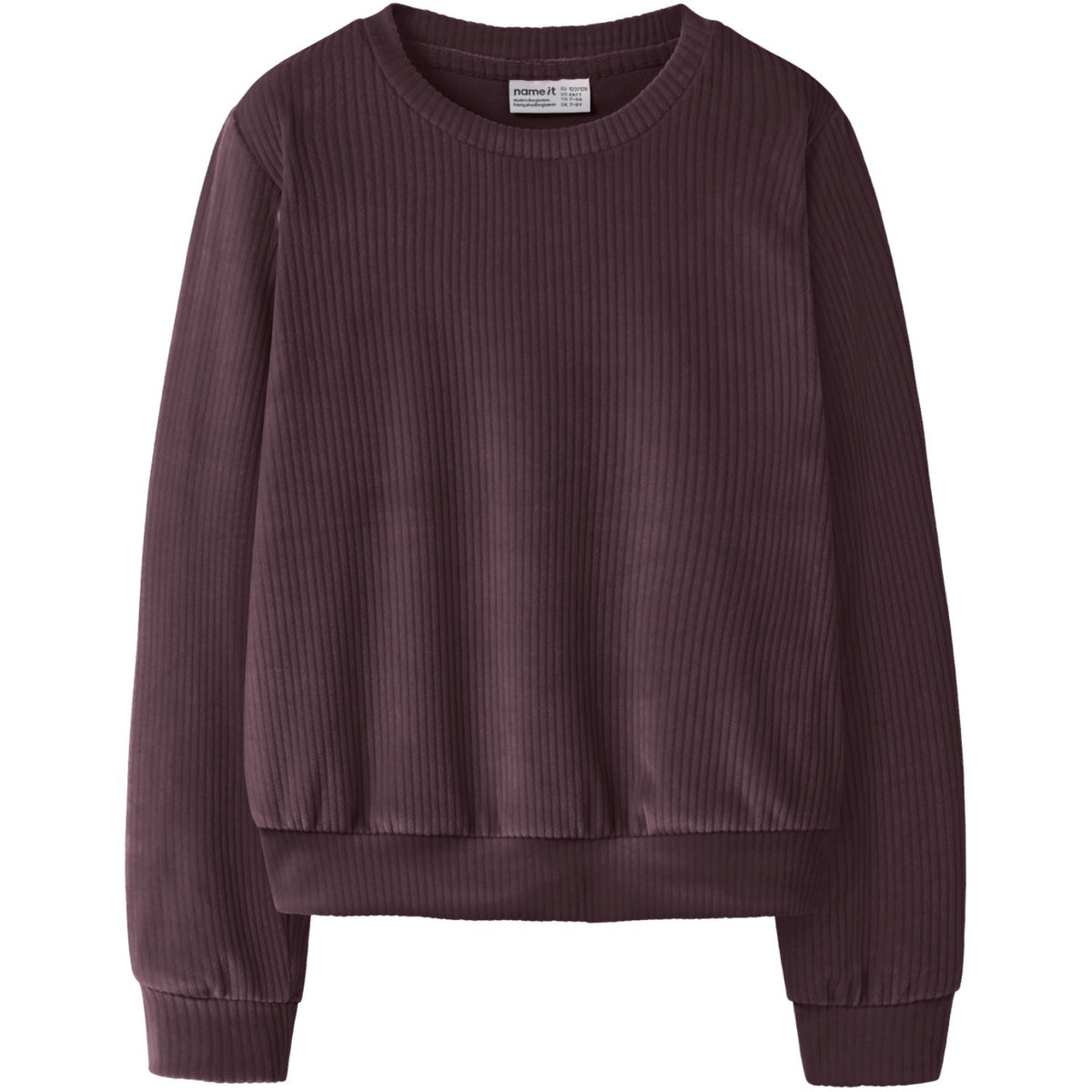 Name It Catawba Grape Nkfveloa Ls Sammet Kort Topp