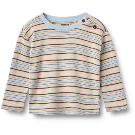 Wheat Multi Blue Stripe T-Shirt L/S Ebbe