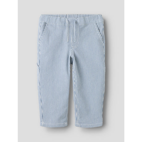 Name It White Moonlight Blue Nmmnola Tap Stripe Byxor Carp 2299-Yf