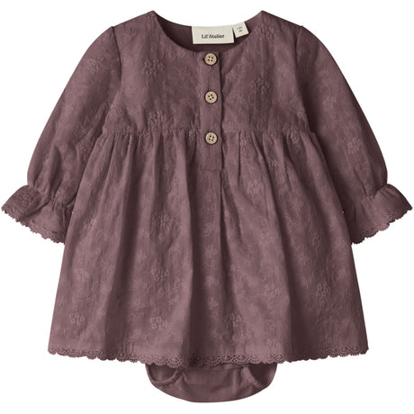 Lil'Atelier Rose Taupe Nbfrenna Ls Loose Body Klänning Lil