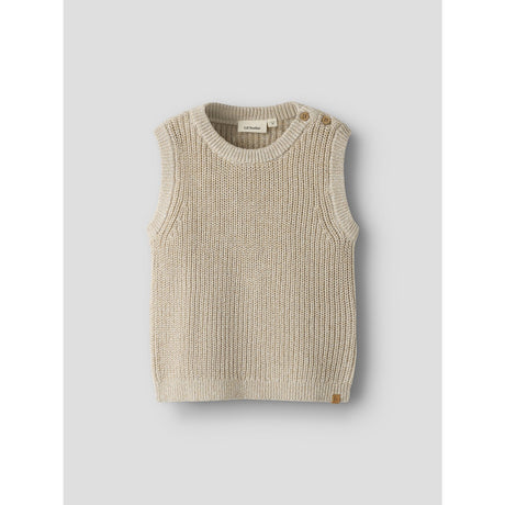 Lil'Atelier White Pepper Melange Nmmrokkos Stickad Väst Lil
