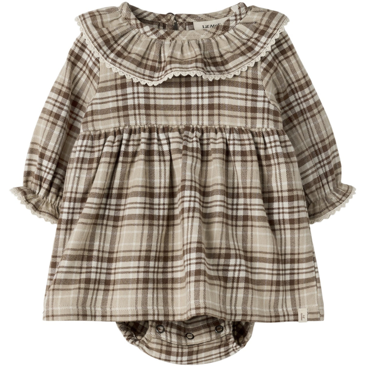Lil'Atelier White Pepper Nbfrenrik Ls Loose Body Klänning Lil