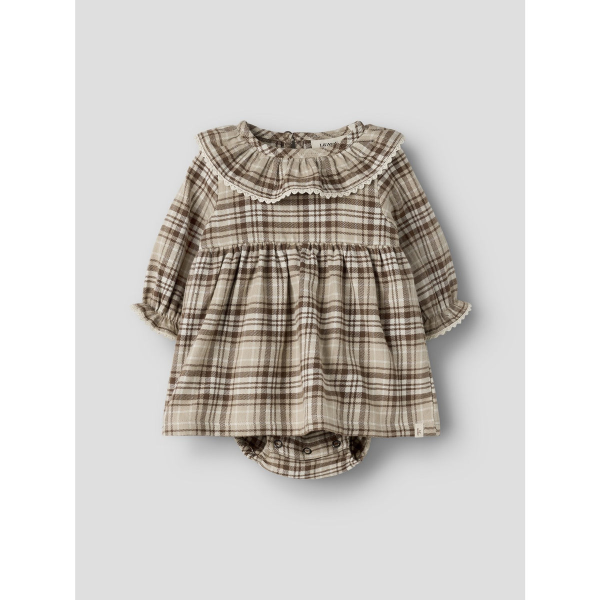Lil'Atelier White Pepper Nbfrenrik Ls Loose Body Klänning Lil