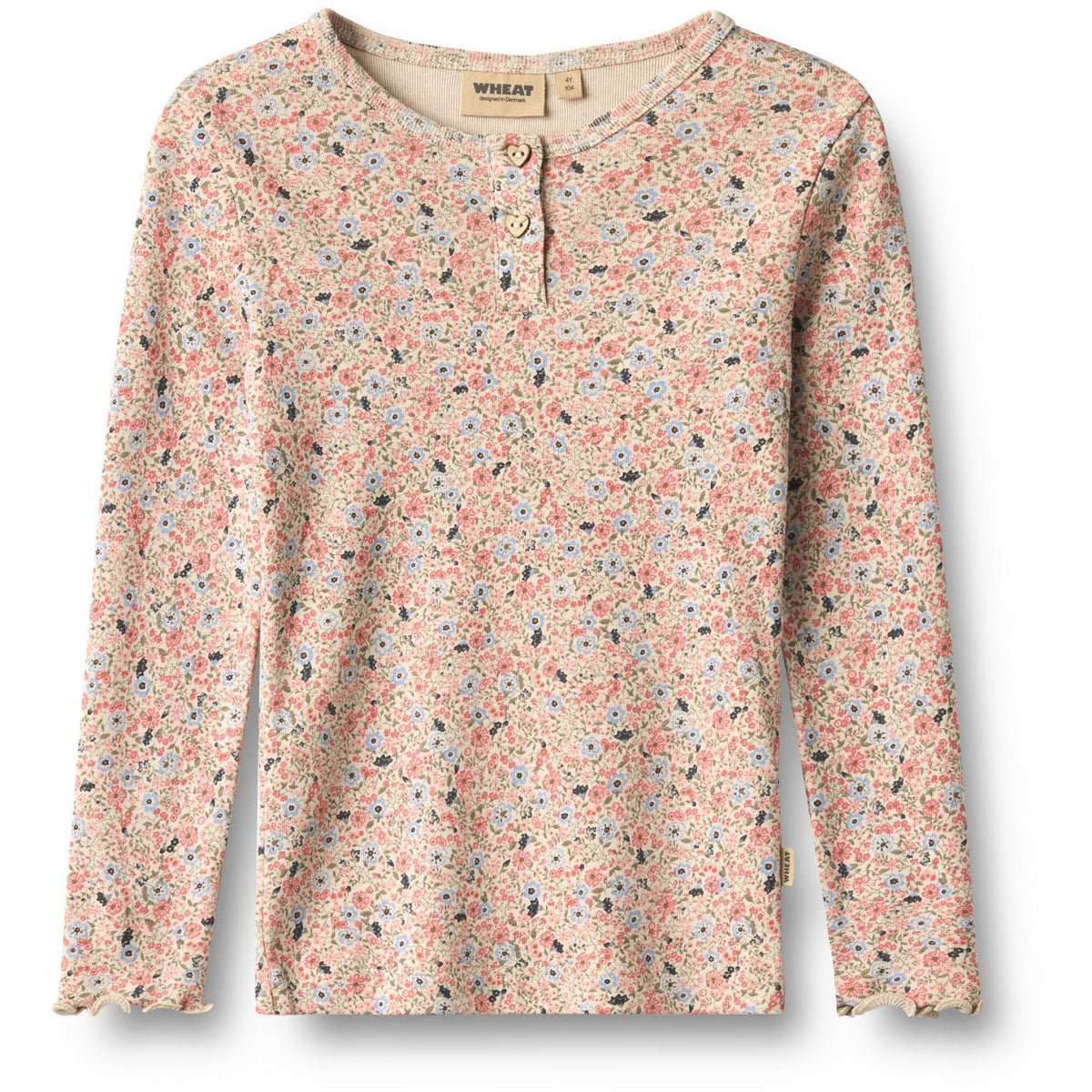 Wheat Grey Cloud Flowers Blus Eja