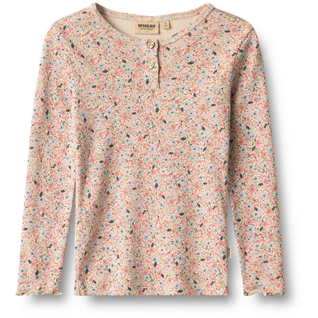 Wheat Grey Cloud Flowers Blus Eja