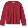 Wheat Red Cherry Stickad Cardigan Maia