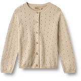 Wheat Offwhite Stickad Cardigan Maia