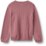 Wheat Warm Lilac Stickad Cardigan Maia