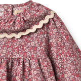 Wheat Grape Flowers Klänning L/S Krage Elvira