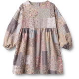 Wheat Patchwork Flowers Klänning L/S Herdis