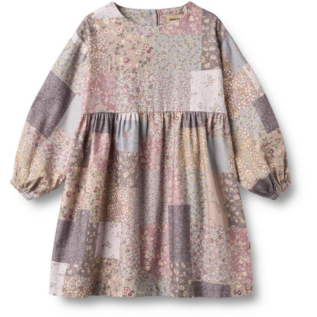 Wheat Patchwork Flowers Klänning L/S Herdis
