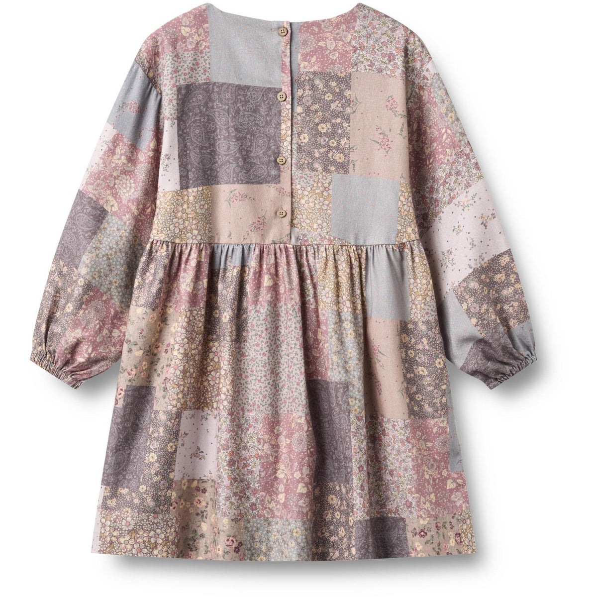 Wheat Patchwork Flowers Klänning L/S Herdis