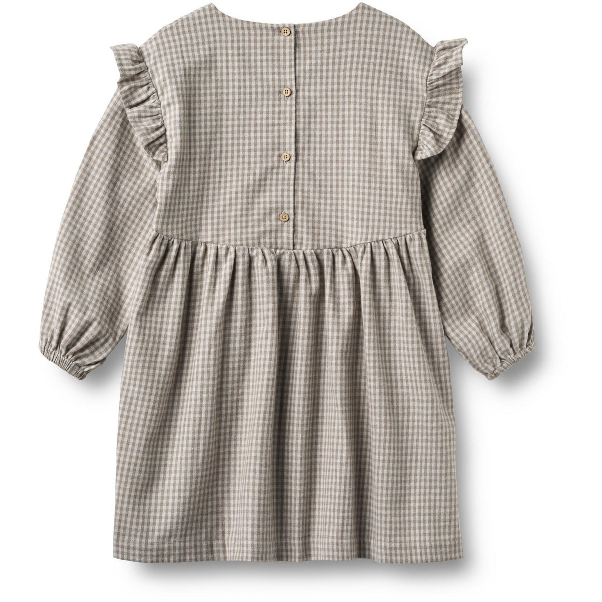 Wheat Greybrown Check Klänning Gro