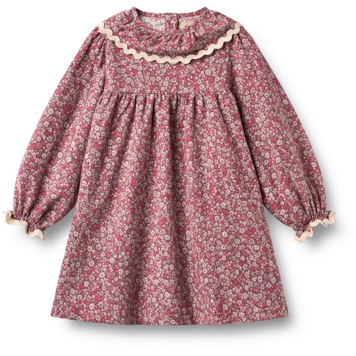 Wheat Grape Flowers Klänning L/S Krage Elvira