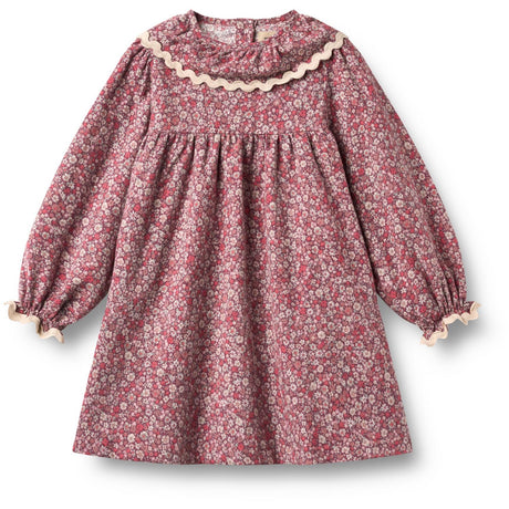 Wheat Grape Flowers Klänning L/S Krage Elvira