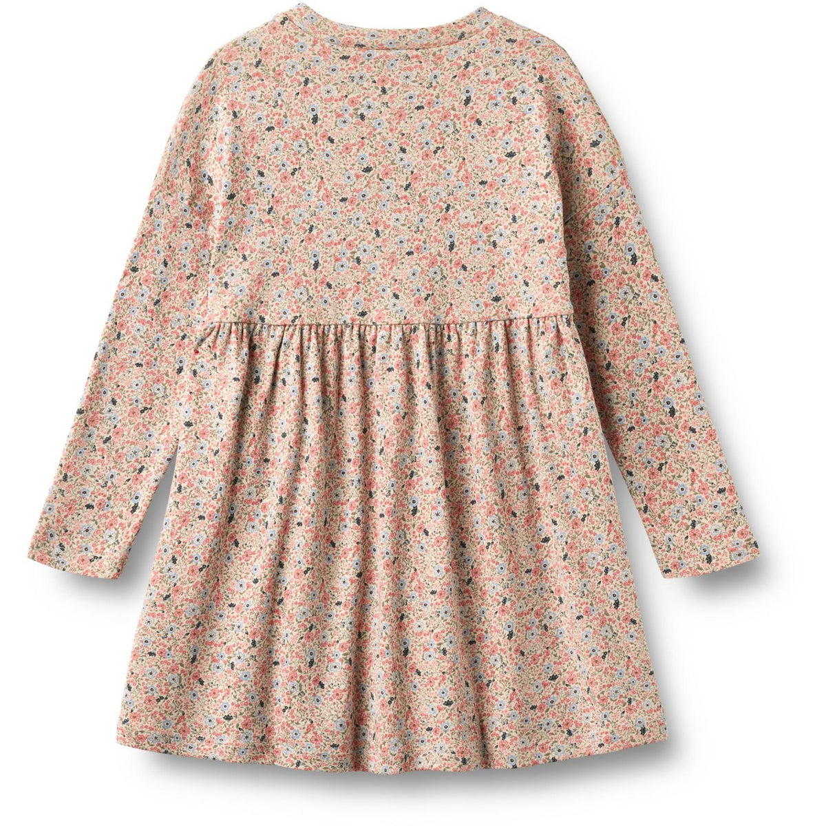 Wheat Grey Cloud Flowers Jersey Klänning L/S Emmy
