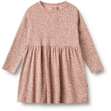 Wheat Dime Rose Small Flowers Jersey Klänning L/S Sessa