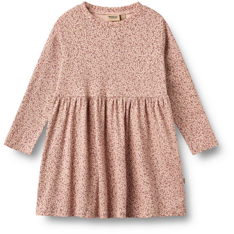 Wheat Dime Rose Small Flowers Jersey Klänning L/S Sessa