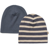Wheat Greyblue Stripe 2 Mössa Soft Aidan