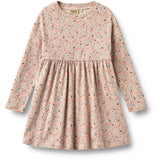 Wheat Grey Cloud Flowers Jersey Klänning L/S Emmy