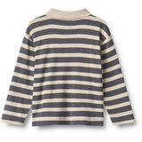 Wheat Greyblue Stripe Pikétröja Skjorta L/S Fred