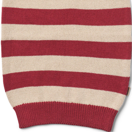 Wheat Red Christmas Stripe Stickad Christmas Mössa