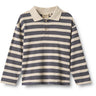 Wheat Greyblue Stripe Pikétröja Skjorta L/S Fred