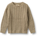 Wheat Gravel Stickad Pullover L/S Oliver