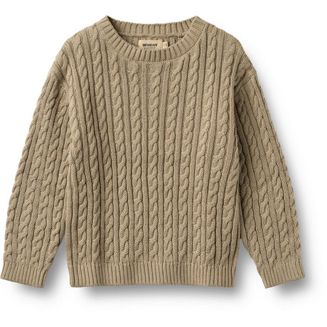 Wheat Gravel Stickad Pullover L/S Oliver