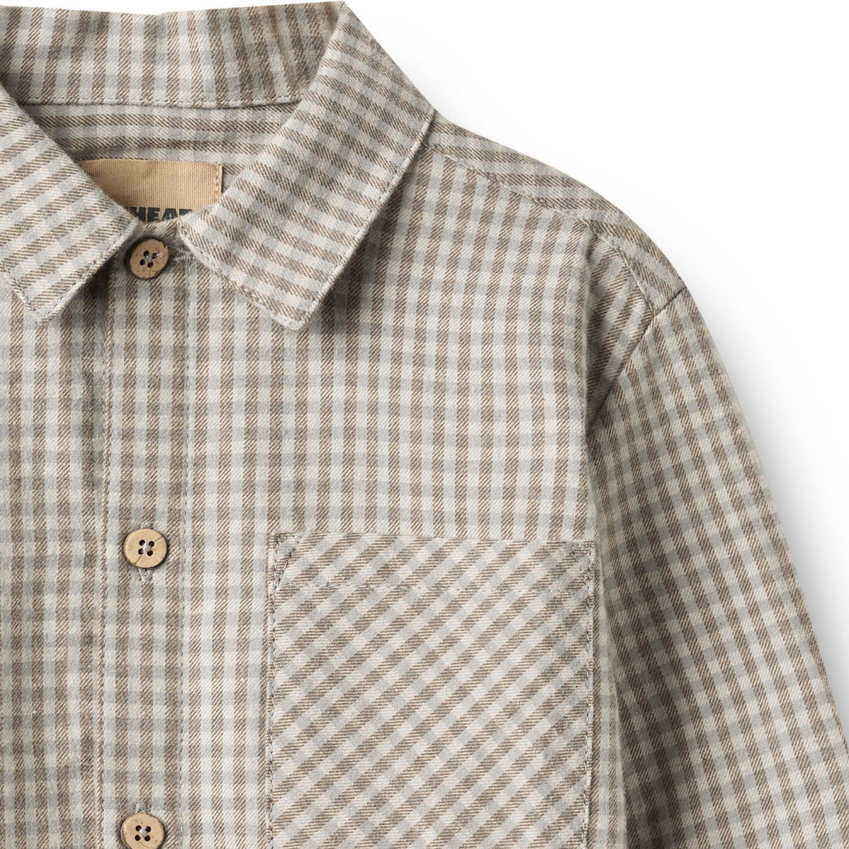 Wheat Greybrown Check Skjorta L/S Oscar