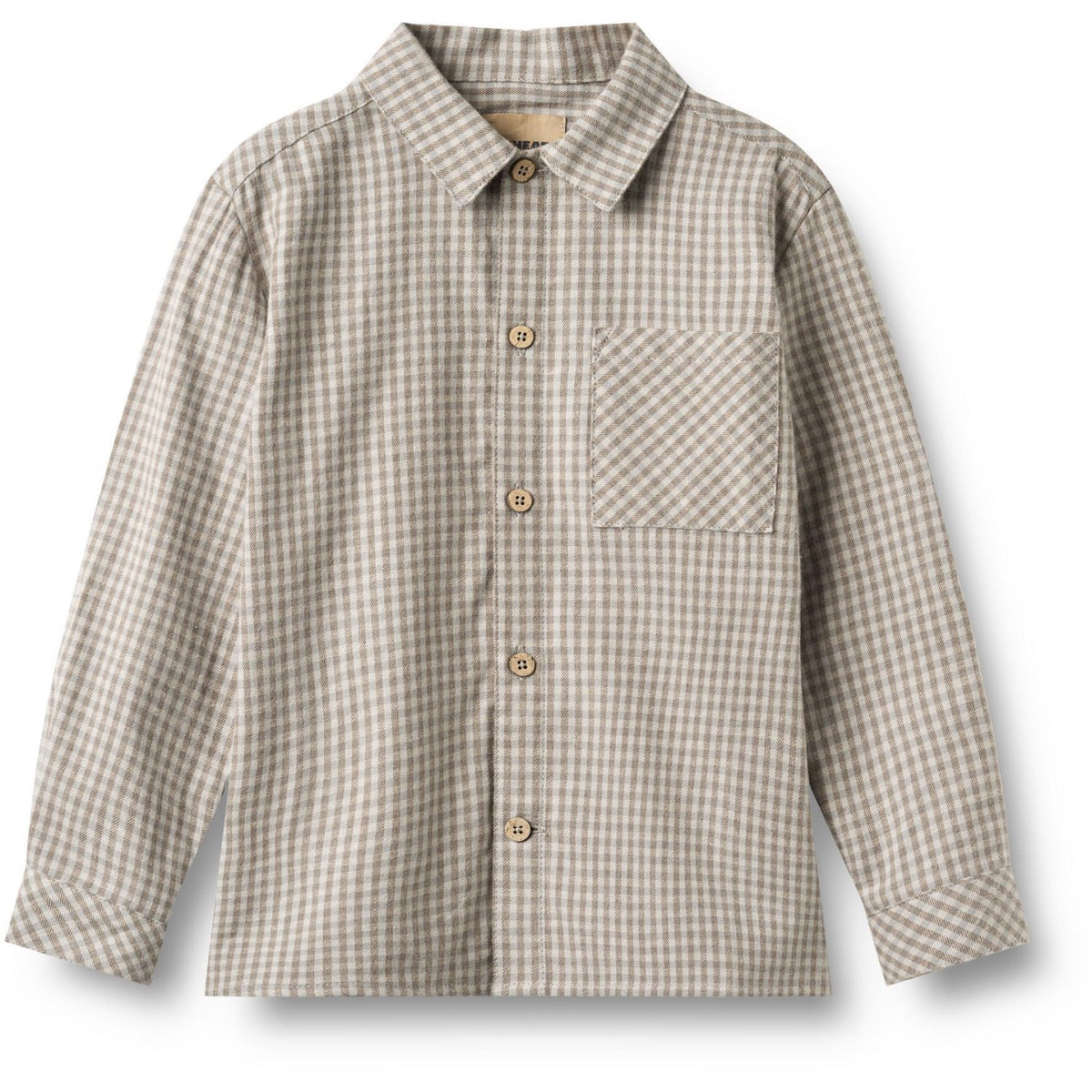 Wheat Greybrown Check Skjorta L/S Oscar