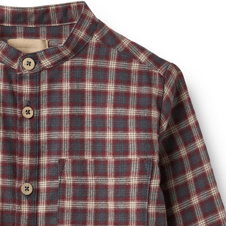 Wheat Blue Holiday Check Skjorta L/S Willum